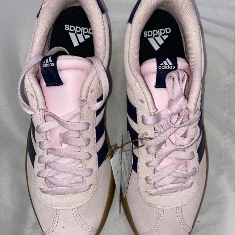 Adidas Court 3.0 Pink and Blue Women's Athletic Shoes - Picture 7 of 9